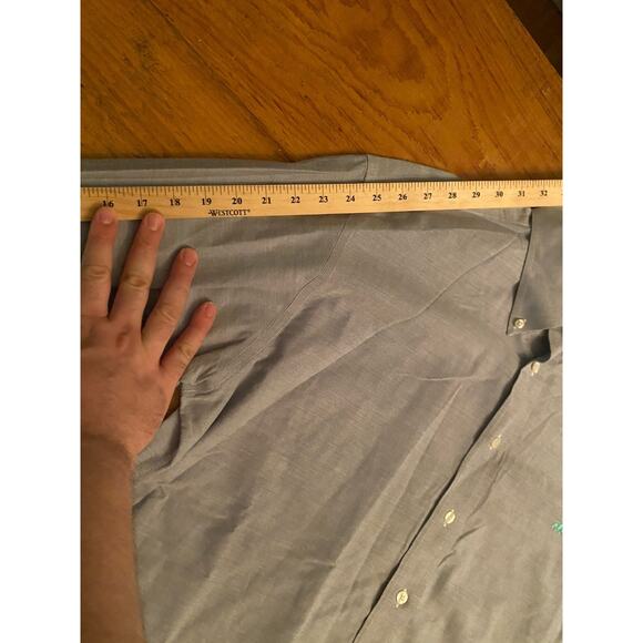 Brooks Brothers Madison Fit Shirt Mens L Supima Cotton Button Up Blue Logo - Picture 8 of 8